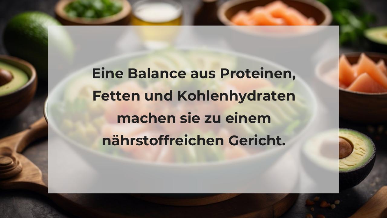 Eine Balance aus Proteinen, Fetten und Kohlenhydraten machen sie zu einem nährstoffreichen Gericht.