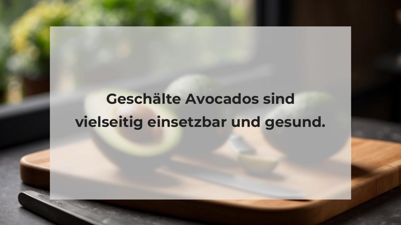 Geschälte Avocados sind vielseitig einsetzbar und gesund.