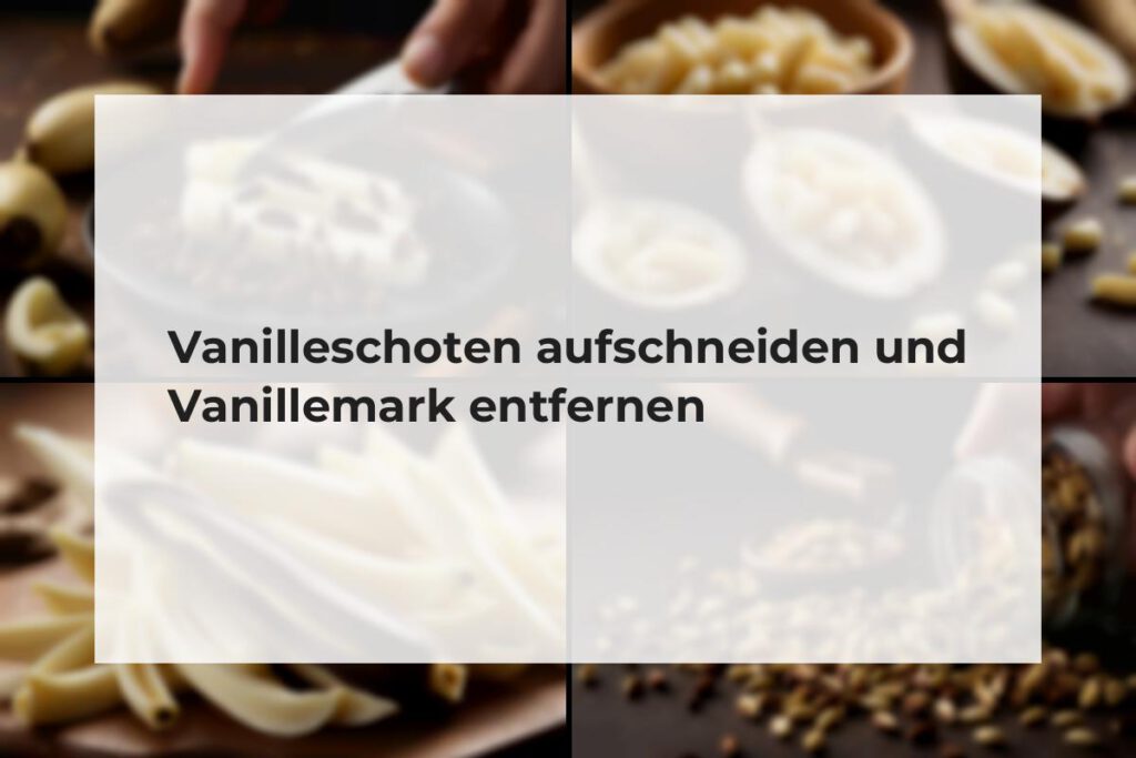 vanilleschoten aufschneiden und vanillemark entfernen